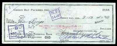 - Jim Ringo Endorsed Payroll Check