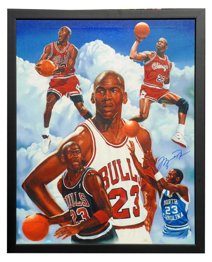 Sports Fine Art - Michael Jordan "Mr Basketball" Signed Giclee by Steve Parson