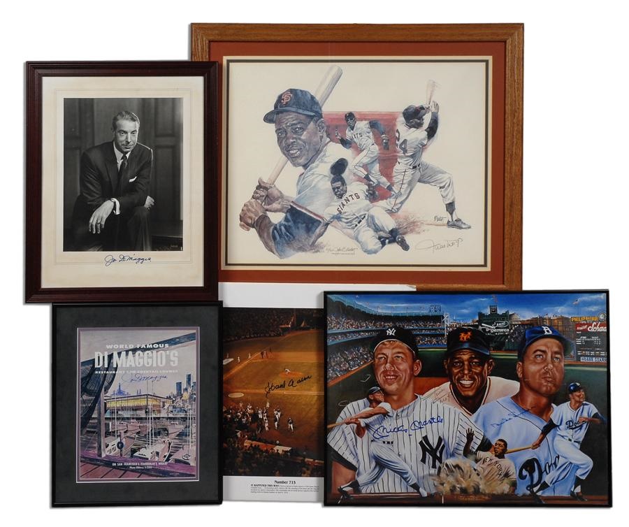 Baseball Autographs - Collection of 20 Signed Baseball Photos, Magazines, Prints
