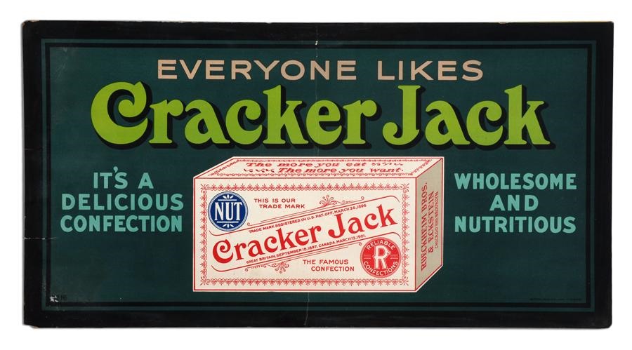 - Circa 1915 Cracker Jack Trolley Sign