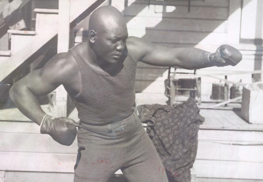 Muhammad Ali & Boxing - Jack Johnson in Fighting Pose