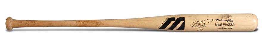 Baseball Equipment - Mike Piazza Signed Game Used Bat