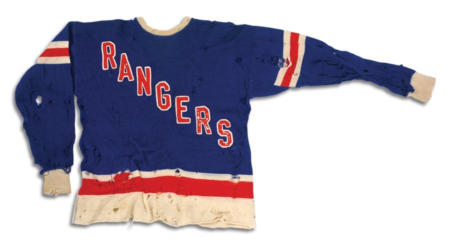 - Early 1940's Alex Shibicky New York Rangers Game Worn Jersey