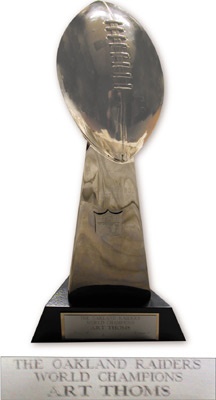 - 1977 Art Thoms Oakland Raiders Super Bowl Trophy