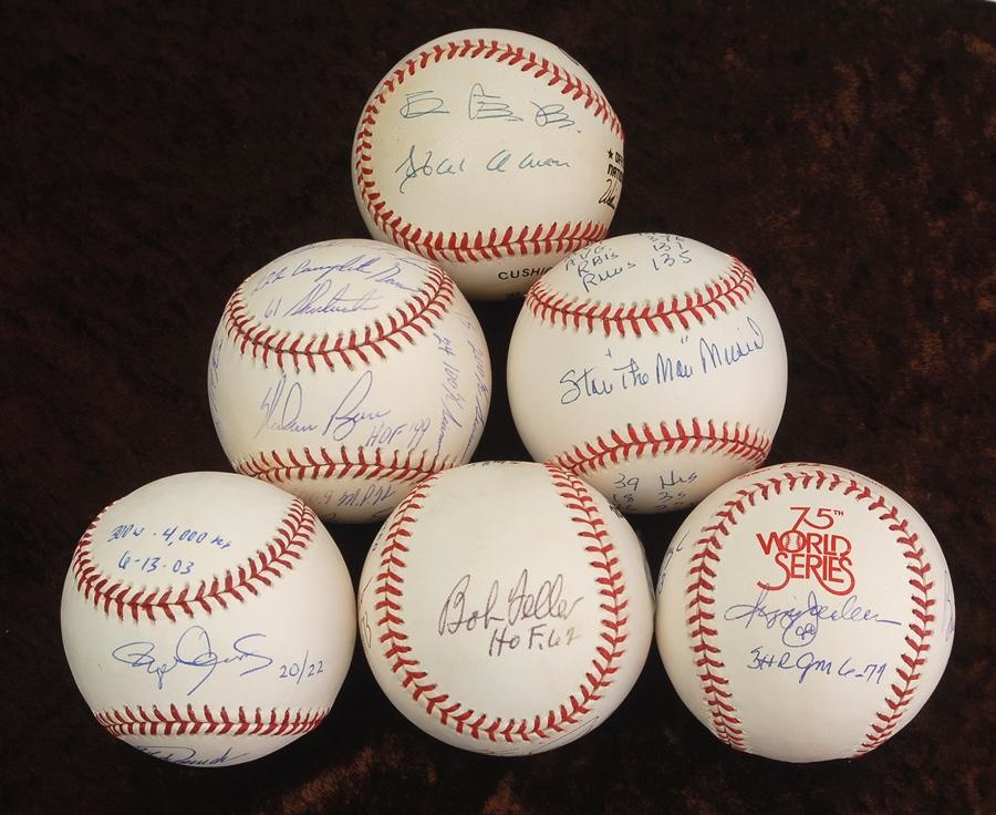 Baseball Autographs - Collection of 15 Special Signed and Inscribed Baseballs