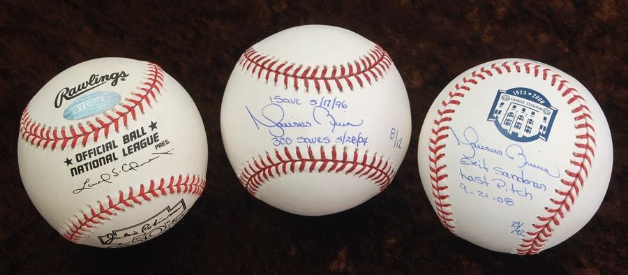 Baseball Autographs - Collection of 3 Mariano Rivera Signed Baseballs - 2 Limited Edition