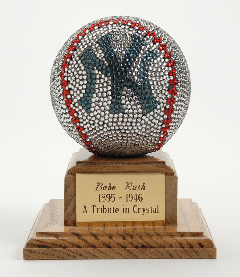 - One-of-a-Kind Babe Ruth "Swarovski" Crystal Baseball with New York Yankees Logo