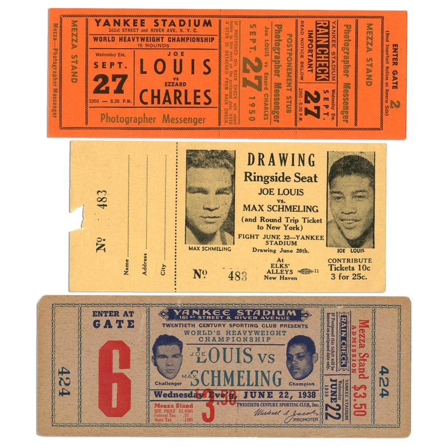 Muhammad Ali & Boxing - Joe Louis Full Ticket Collection (3)