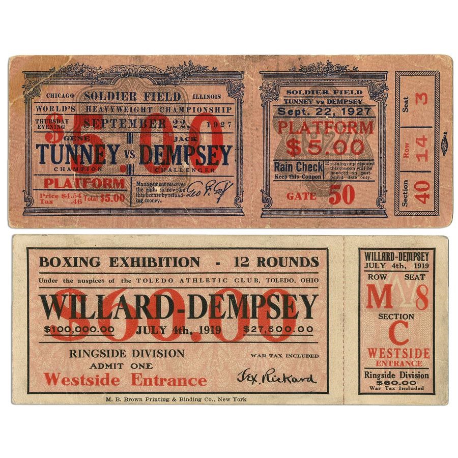 - Jack Dempsey Full Fight Tickets (2)