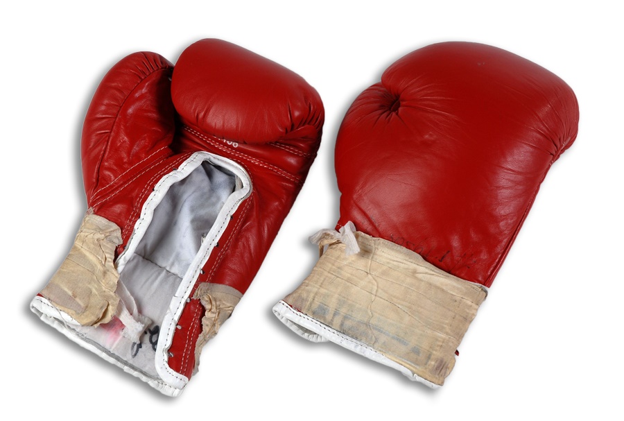 Muhammad Ali & Boxing - Mike Tyson Fight Worn Gloves and Hand Wraps from the Tony Tubbs Bout
