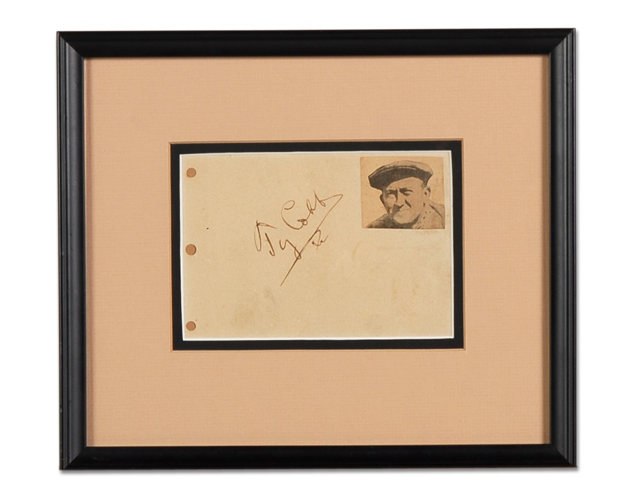 Baseball Autographs - Ty Cobb Signed Album Page