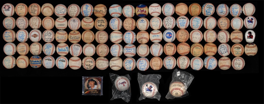 Baseball Autographs - Collection of Signed Baseballs from Major League Puerto Rican Players (98)