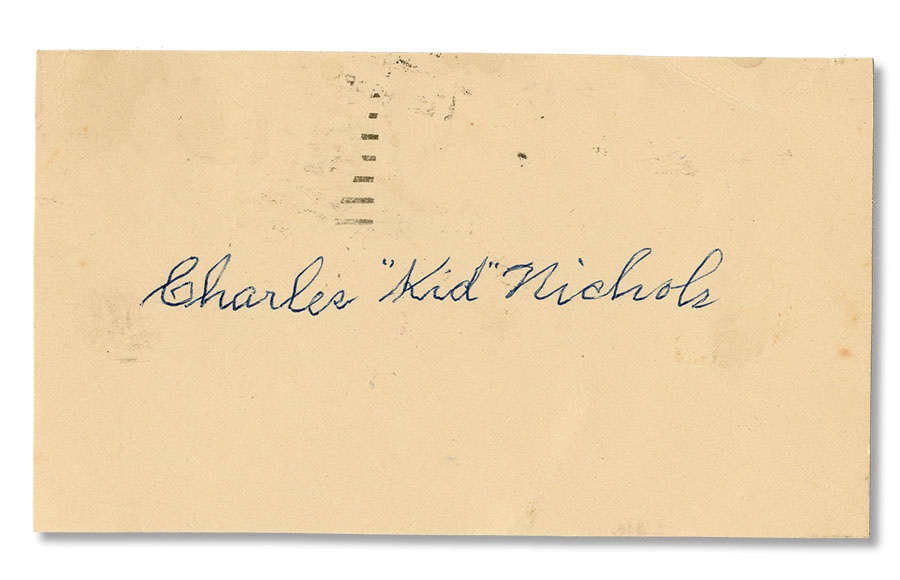 - 1952 Kid Nichols Signed Government Postcard