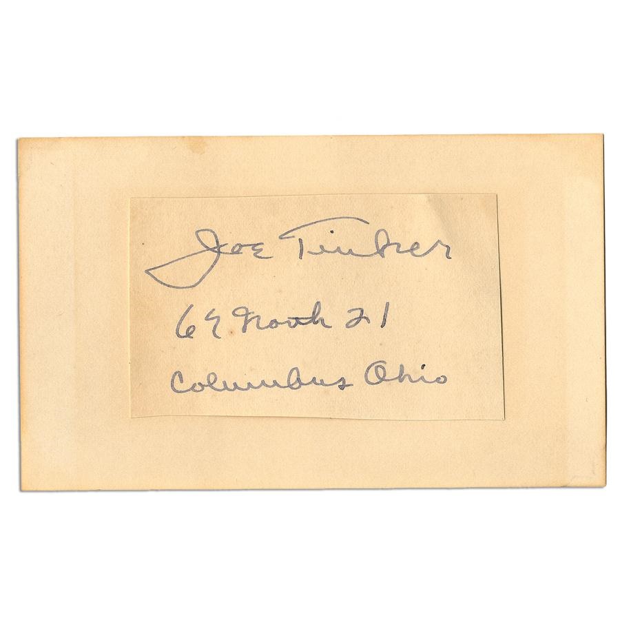 Joe Tinker Signature