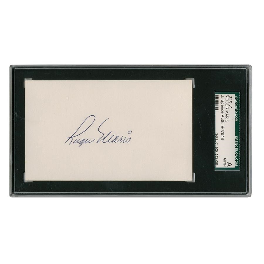 The R.T. Collection - Roger Maris Signed Index Card