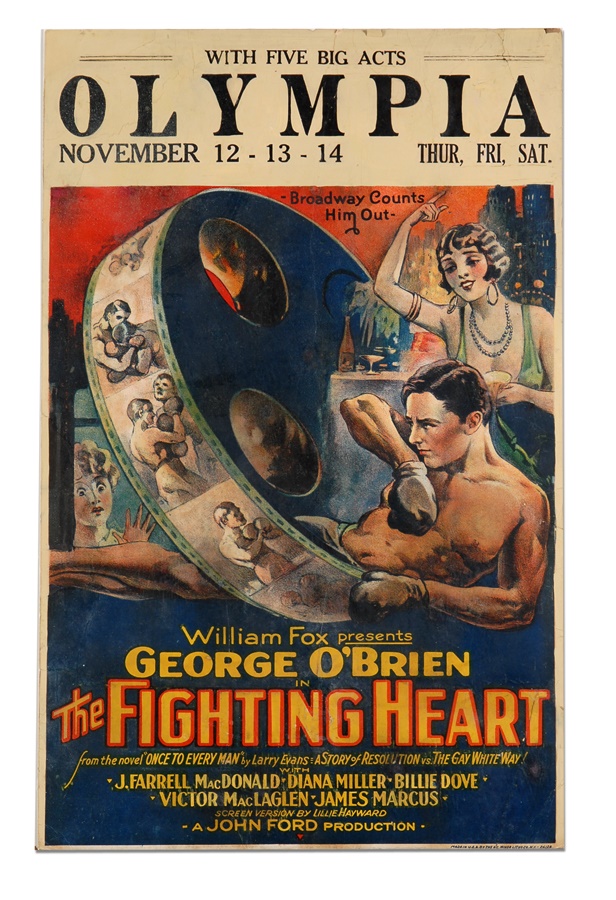Muhammad Ali & Boxing - 1925 The Fighting Heart Window Card (14x21")