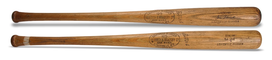 Baseball Equipment - Jimmy Piersall and Ed Yost Game Used Bats (2)