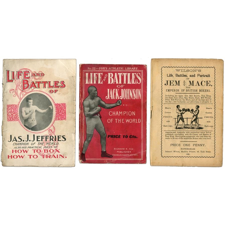 Muhammad Ali & Boxing - "Life and Battles" Booklets of Johnson, Jeffries and Mace