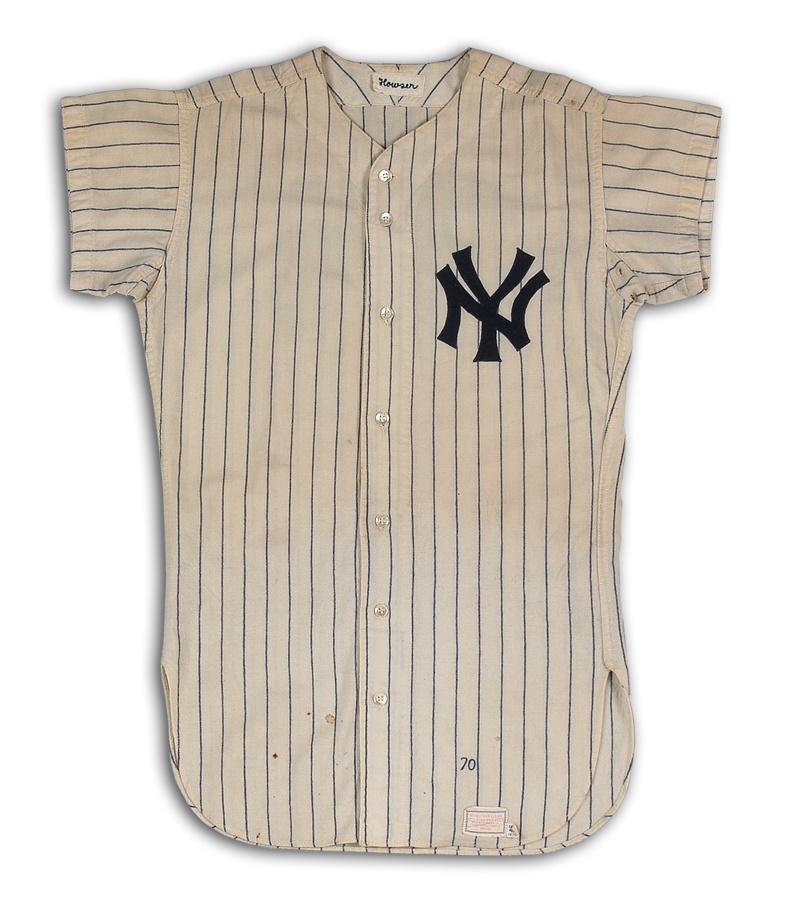 - 1970 Dick Howser New York Yankees Game Worn Jersey