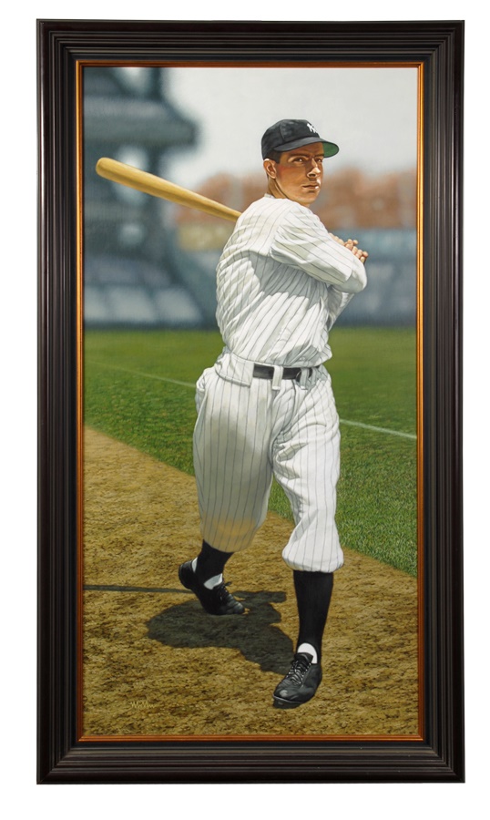 Sports Fine Art - "DiMaggio" Original Painting by Arthur K. Miller