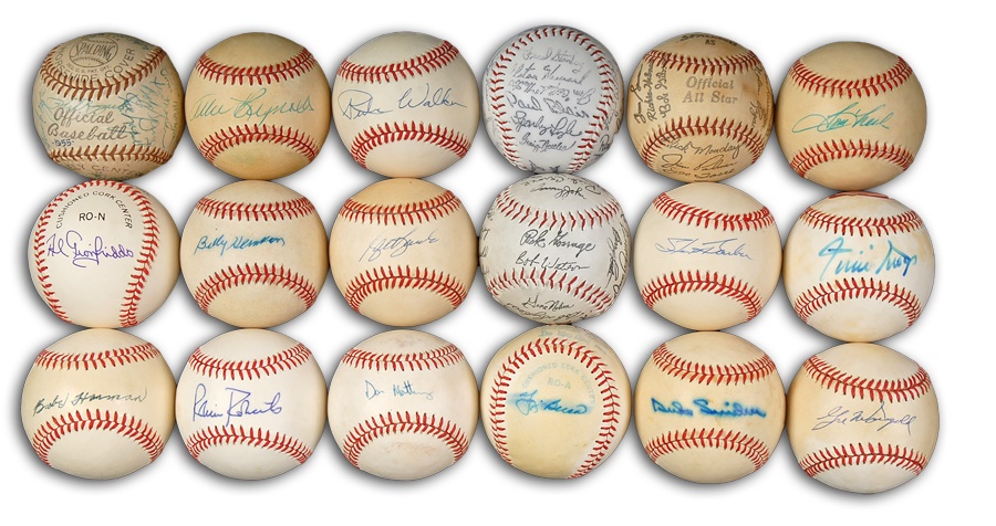 Baseball Autographs - Autographed Baseball Collection (270+)