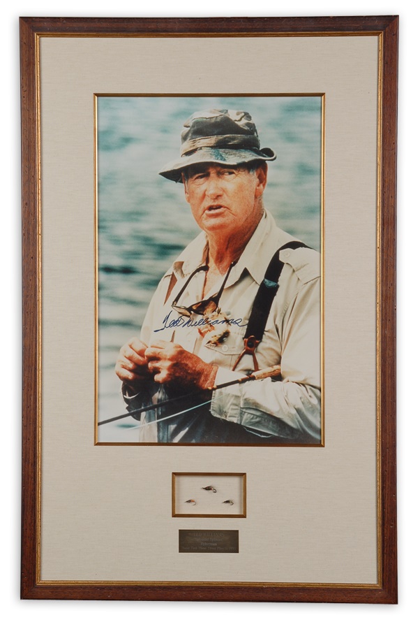 Baseball Autographs - Ted Williams Hand-Tied Lures w/Autographed Photo