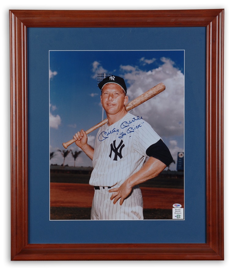 Baseball Autographs - Mickey Mantle Oversized Signed Photo "The Mick"