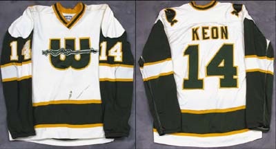 - 1976-77 Dave Keon New England Whalers Game Worn Jersey