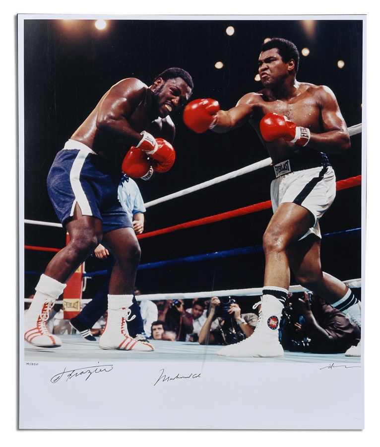 Muhammad Ali & Boxing - Ali vs. Frazier III Signed Neil Leifer Photo (#70/350)