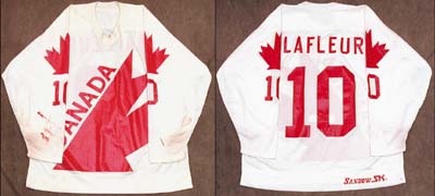 - Guy Lafleur's 1981 Canada Cup Game Worn Team Canada Jersey