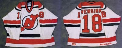 - 1982-83 John Wensink First Year NJ Devils Game Worn Jersey