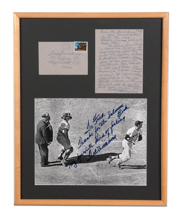 Baseball Autographs - 1989 Ted Williams Signed Handwritten Letter with Photo