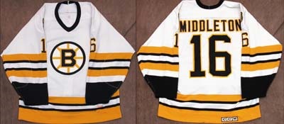 - 1988 Rick Middleton Boston Bruins Stanley Cup Finals Game Worn Jersey