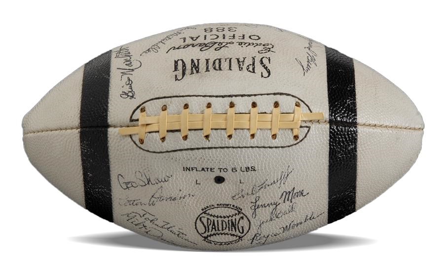 1958 Baltimore Colts World Champions Team Signed Football From Championship Game