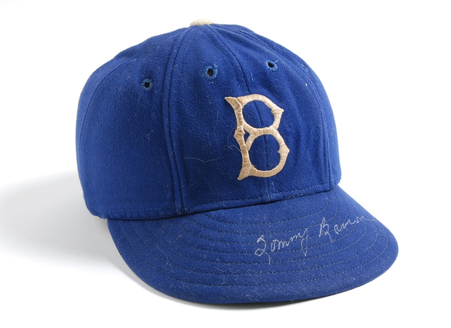 - Late 1940's Tommy Brown Game Worn Cap with Sewn In Hard Liners