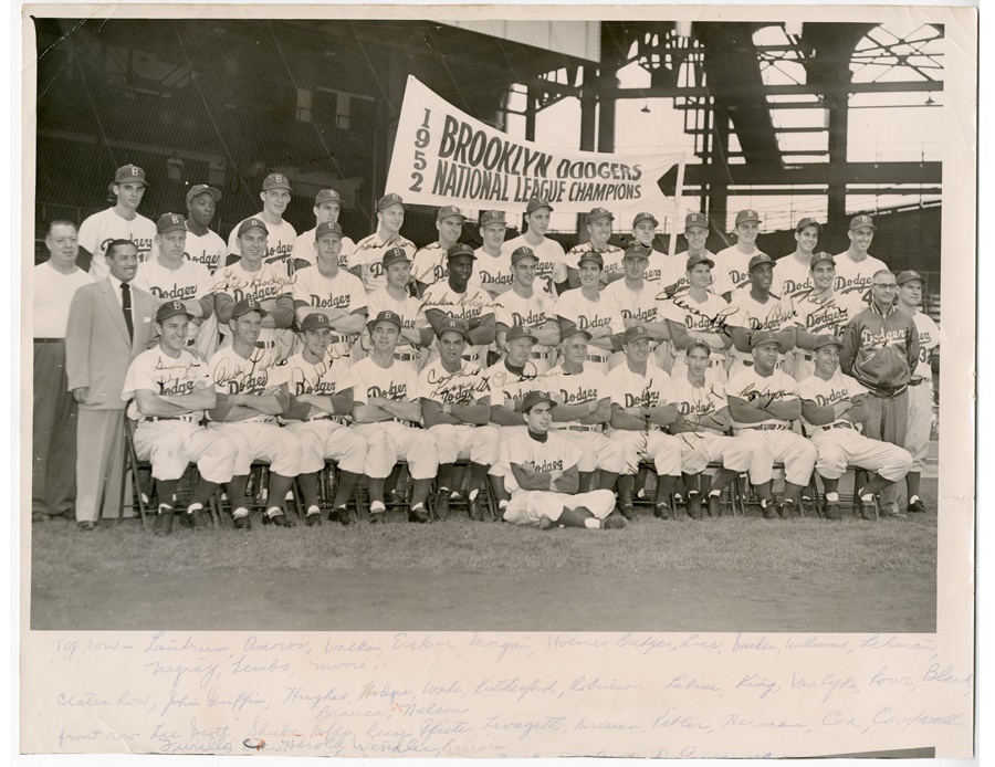 - 1952 Brooklyn Dodgers Team Signed Photo