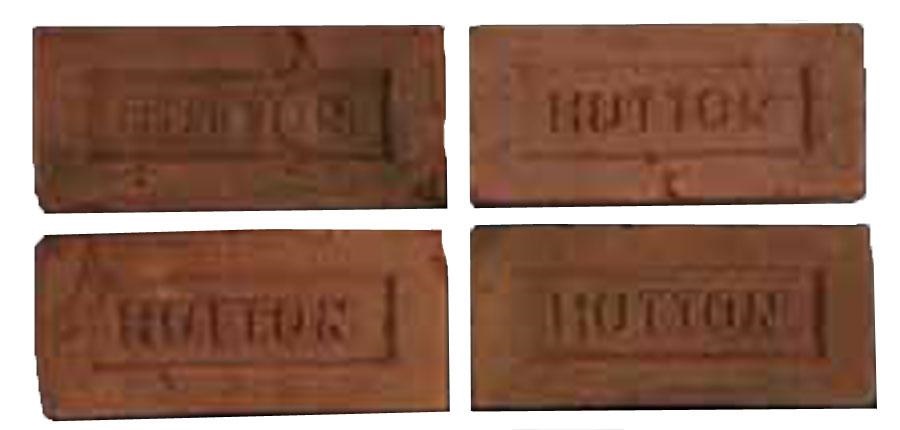 NY Yankees, Giants & Mets - 4 Hutton Bricks From Original Yankee Stadium Players' Entrance Removed During 1973 Renovations