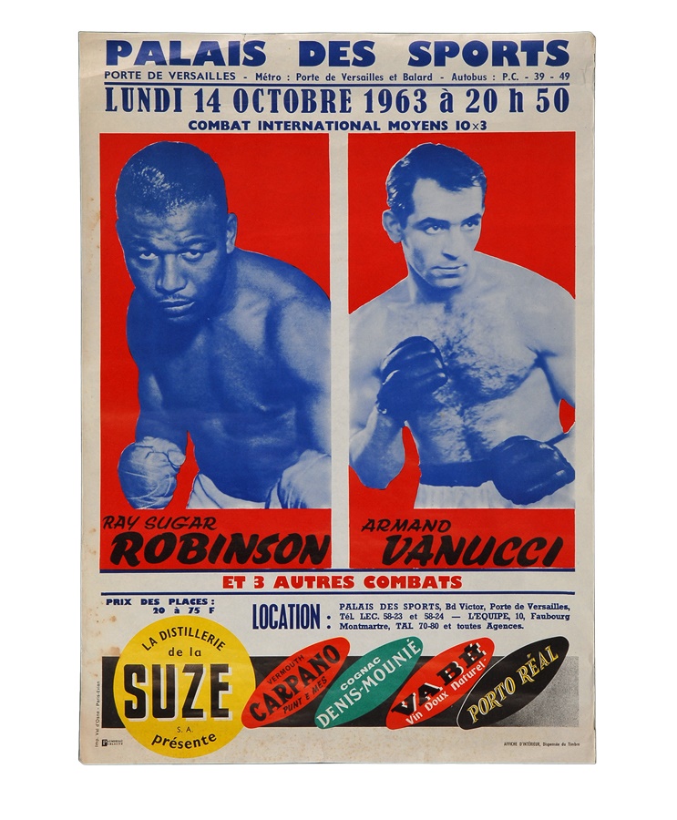 Muhammad Ali & Boxing - 1963 Sugar Ray Robinson vs. Armand Vanucci On-Site Poster