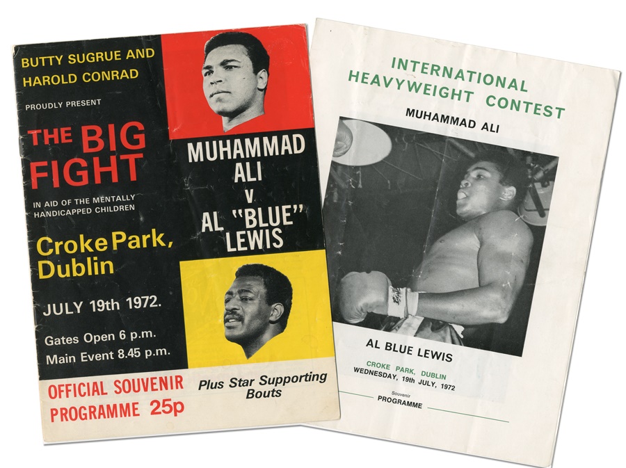 Muhammad Ali & Boxing - 1972 Ali vs. Lewis Programs (2)