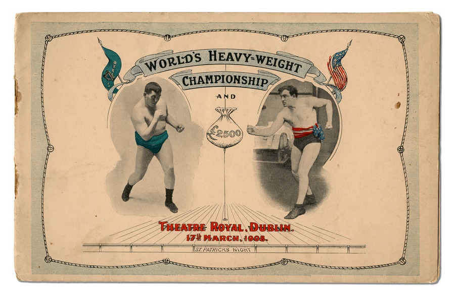 Muhammad Ali & Boxing - 1908 Tommy Burns vs. Jem Roche Program