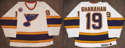 - 1992-93 Brendan Shanahan St. Louis Blues Game Worn Jersey