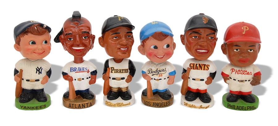 - Collection of 1960's Bobbin' Heads with Roberto Clemente (6)