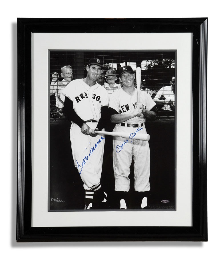 Baseball Autographs - Triple Crown Winners Signed Baseball and Williams / Mantle Signed Photograph