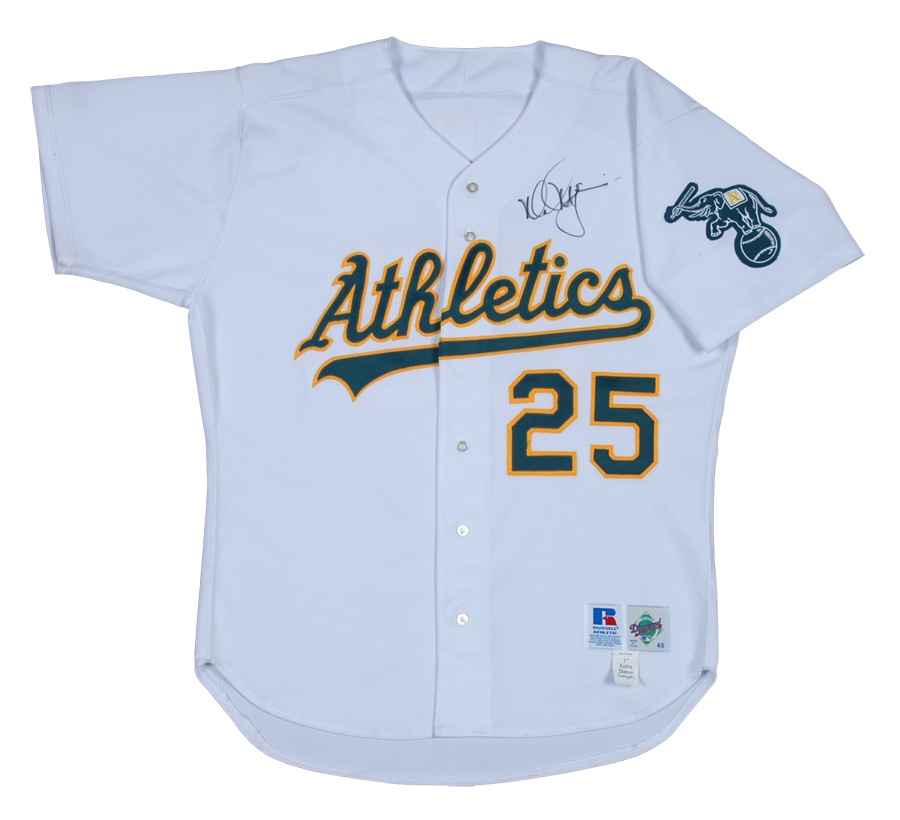 Baseball Equipment - Circa 1996 Mark McGwire Oakland Athletics Signed Game Used Jersey