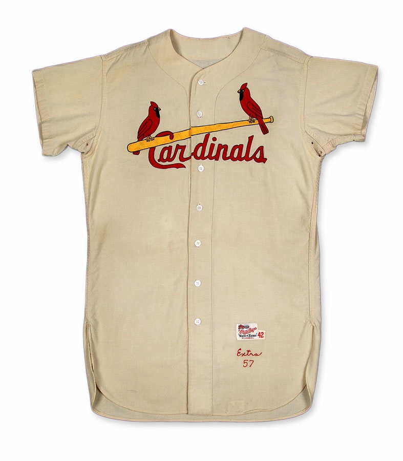 Baseball Equipment - 1957 St. Louis Cardinals Retired Number "2" Game Worn Jersey