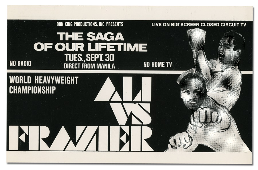 Muhammad Ali & Boxing - 1975 “Thrilla In Manila” Advertising Postcard