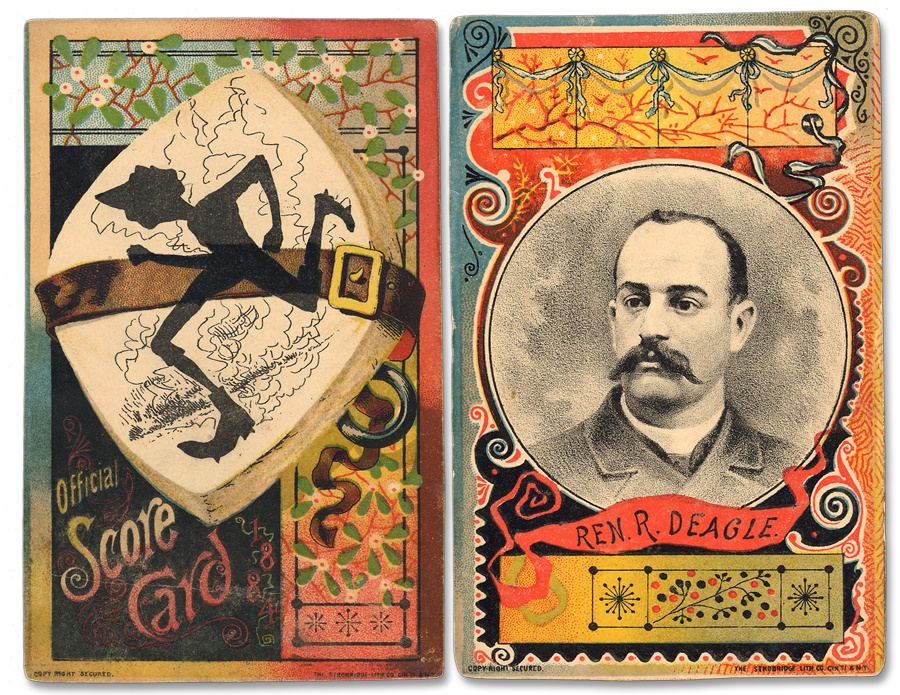 - 1884 Cincinnati Player Scorecards by Stobridge Litho (3)