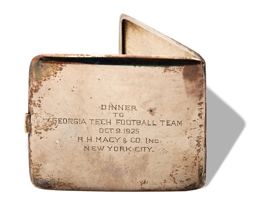 - 1925 Georgia Tech Football Sterling Silver Cigarette Case