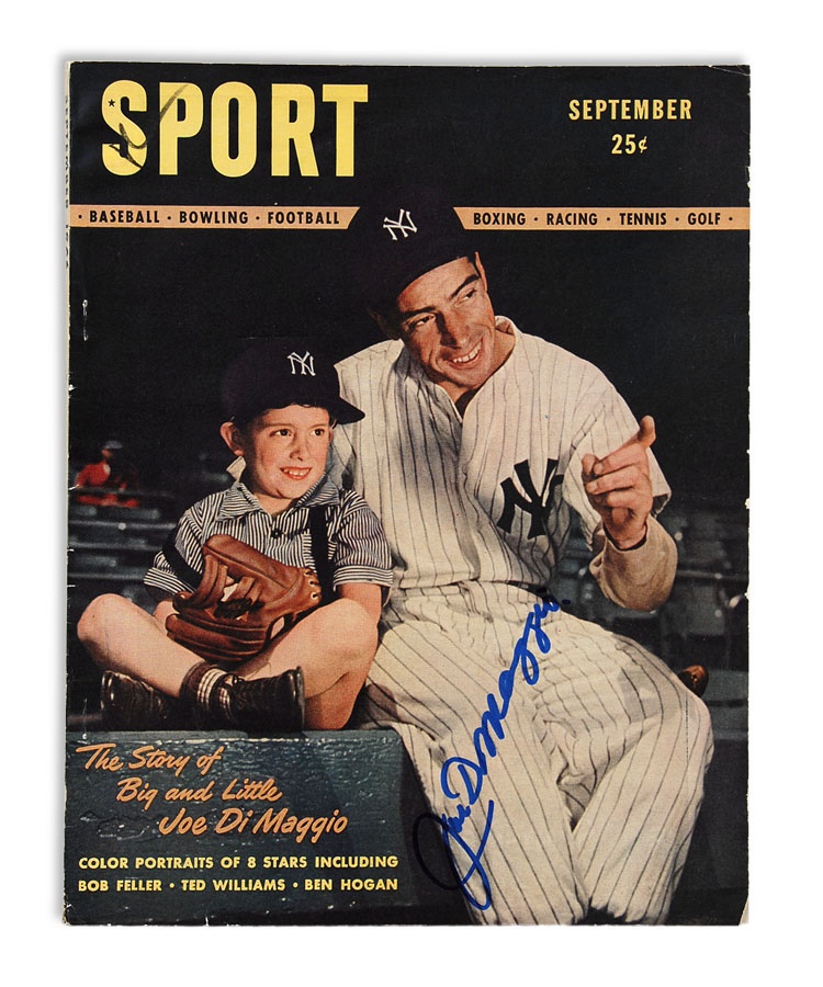 Baseball Autographs - The First Issue of Sport Magazine Signed by Joe DiMaggio