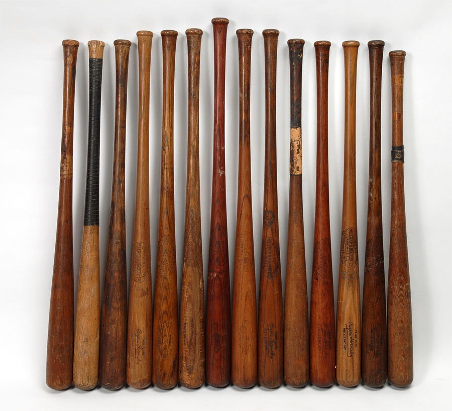 - Collection of Exceptional Rogers Hornsby Pro Model and Store Model Bats (13)